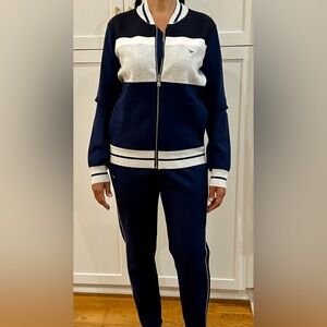 Paper Planes Unisex (Women’s) Navy Full Milano Knit Track Jacket and joggers XS